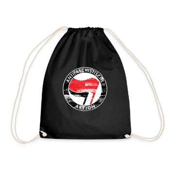 Logo Antifa, Against Right, Demo, Protest, Punk - Sac de sport léger - noir - Devant