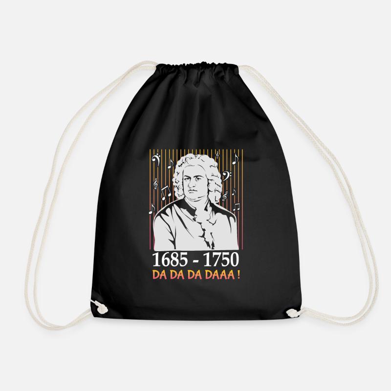 Johann Sebastian Bach - Drawstring Bag - black