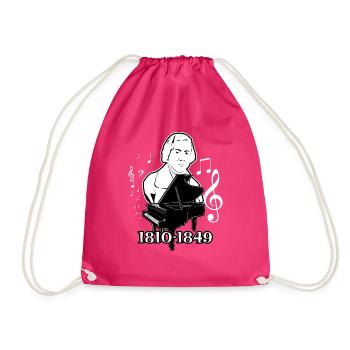 Frederic Chopin - Drawstring Bag - fuchsia - Front