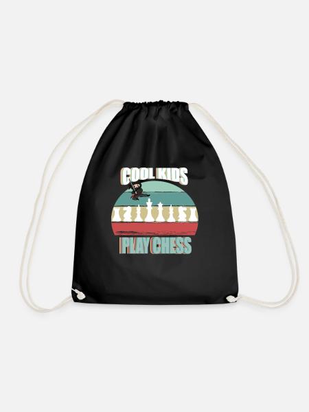 Lustiges Schach Spieler Geschenk - Turnbeutel - Schwarz