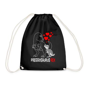 Maman dinosaure de grossesse - Sac de sport léger - noir - Devant