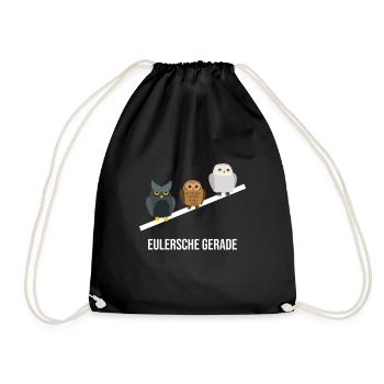 Eulersche Gerade - Turnbeutel - Schwarz - Vorne