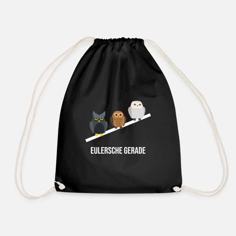 Eulersche Gerade - Turnbeutel - Schwarz
