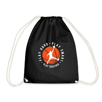 Basketball Basketballer Basketballmannschaft Gesch - Turnbeutel - Schwarz - Vorne