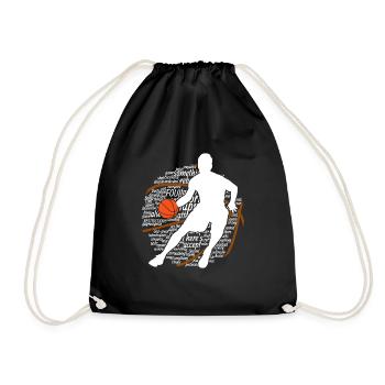 Basketball Basketballer Basketballmannschaft Gesch - Turnbeutel - Schwarz - Vorne