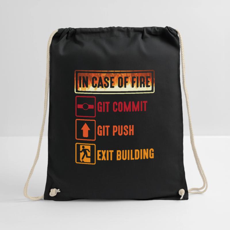 Git commit git push Programmierer IT Informatiker Turnbeutel