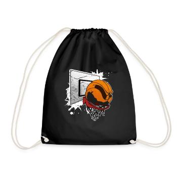 Basketballkorb Basketball Korbball Basketballer - Turnbeutel - Schwarz - Vorne