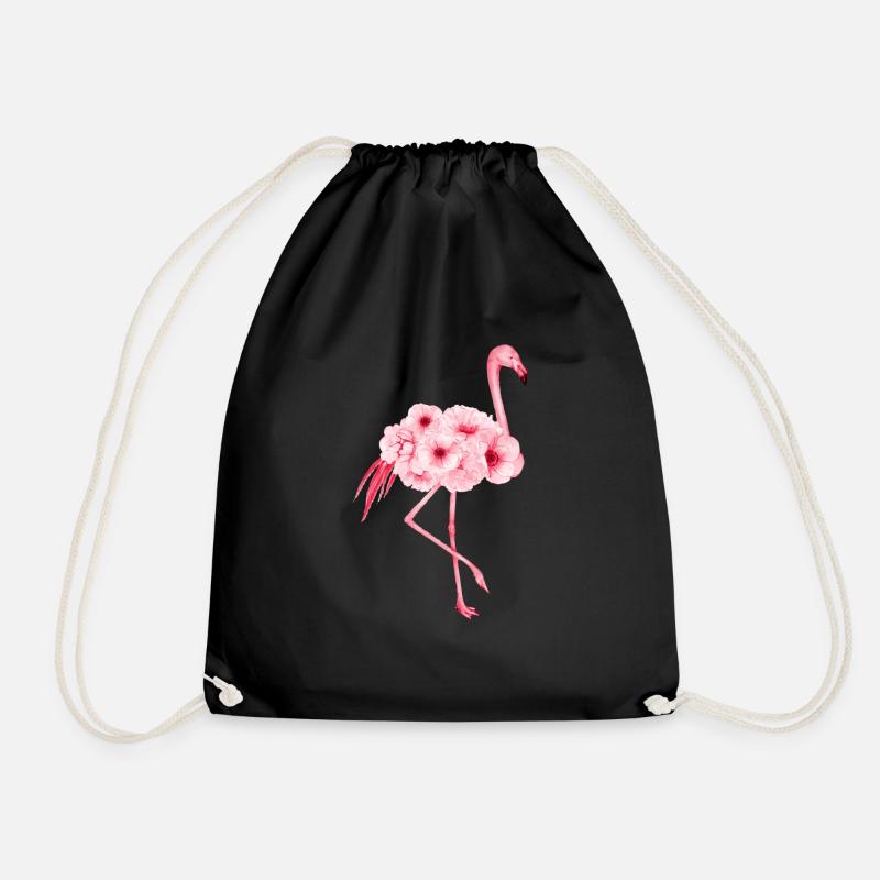 Flamingo - Turnbeutel - Schwarz