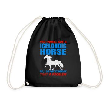 Cheval islandais - Sac de sport léger - noir - Devant