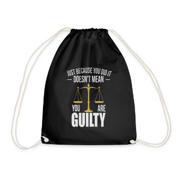 Lawyer lawyer lawyer gift lawyer - Drawstring Bag - black - Front