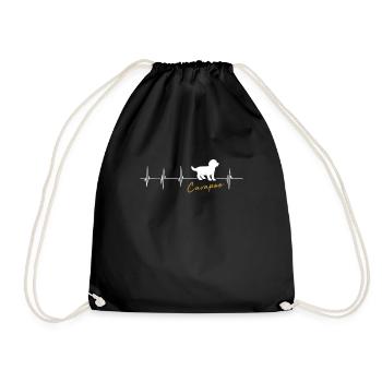 Cavapoo dog shirt gift idea - Drawstring Bag - black - Front