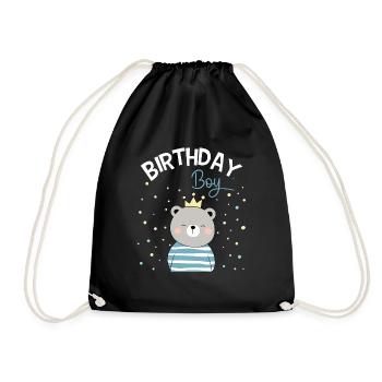 Birthday Boy Children's Birthday Boy - Drawstring Bag - black - Front