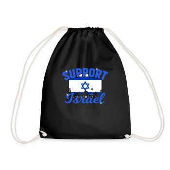 Israel - Drawstring Bag - black - Front