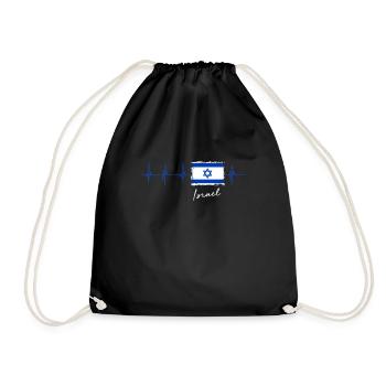 Israel Say Gift Idea - Drawstring Bag - black - Front