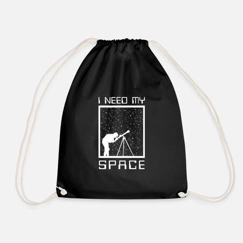 Funny My Space Product Astronomy Gift Astronomer - Drawstring Bag - black
