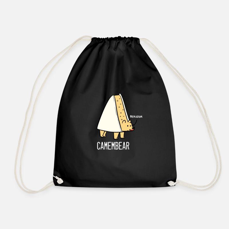 Camembear Käse Pun Käse und Tierliebhaber Geschenk - Turnbeutel - Schwarz