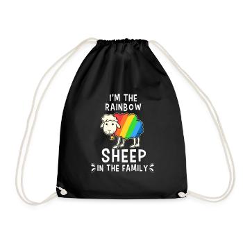 Womens Gay Pride Geschenkdruck LGBT Im Der Regenbogen - Turnbeutel - Schwarz - Vorne
