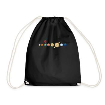 You are here - nerdy and geeky gift - Drawstring Bag - black - Front