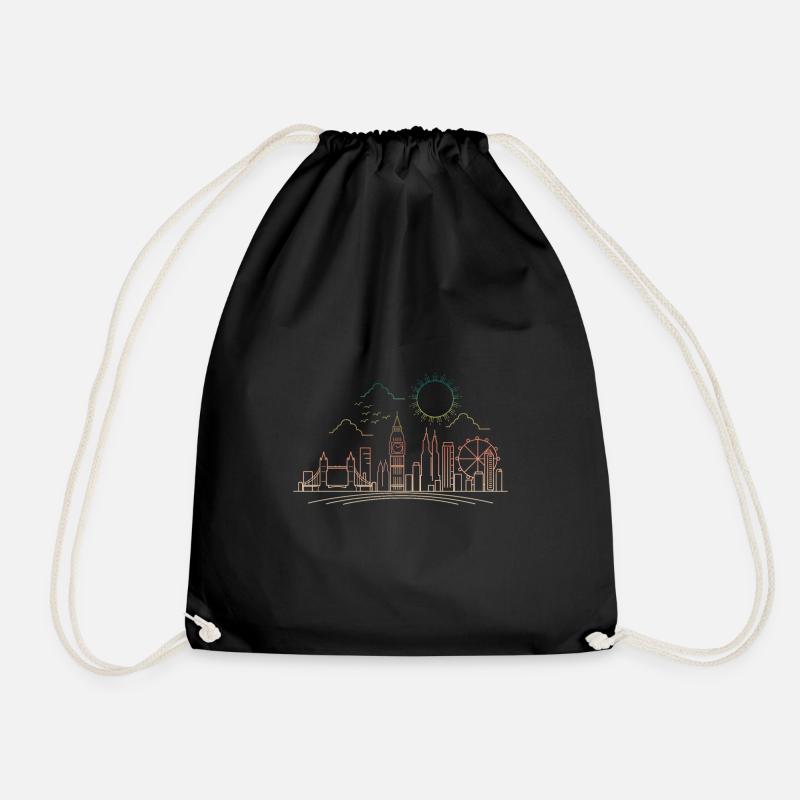 London - Drawstring Bag - black