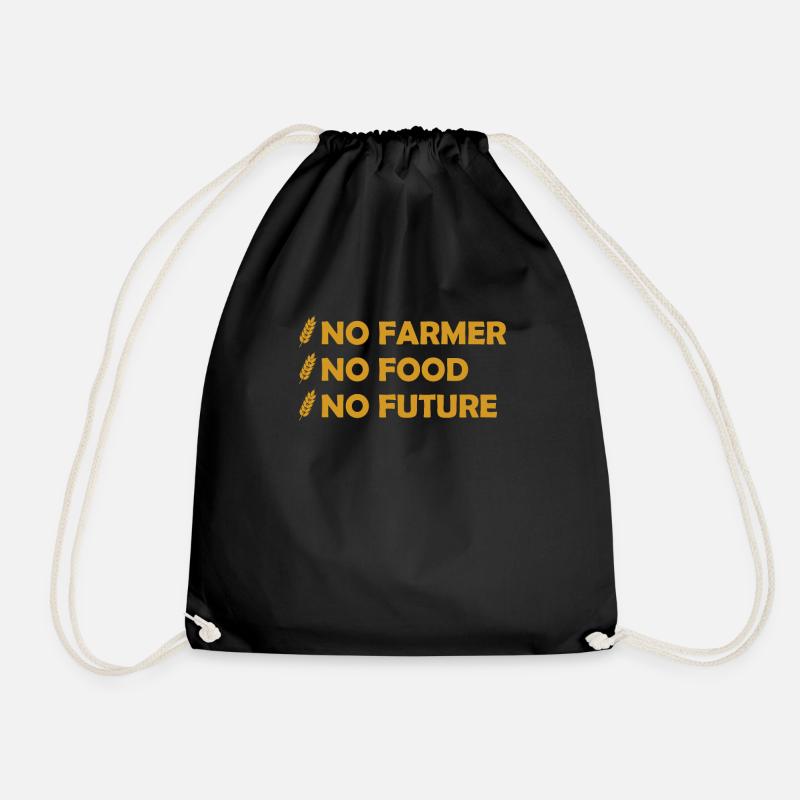Nor Farmer No Food No Future - Turnbeutel - Schwarz