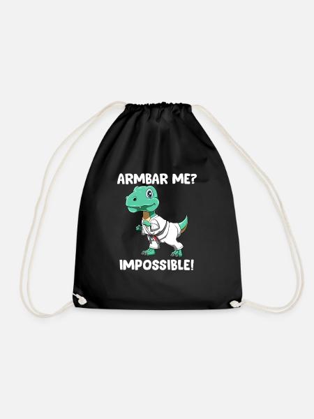 Armbar Me Impossible - Lustiger BJJ TRex - Turnbeutel - Schwarz