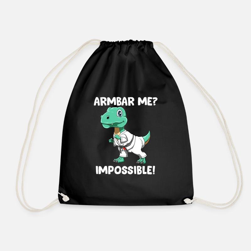 Armbar Me Impossible - Lustiger BJJ TRex - Turnbeutel - Schwarz