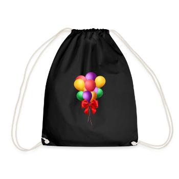 Balloons - Drawstring Bag - black - Front