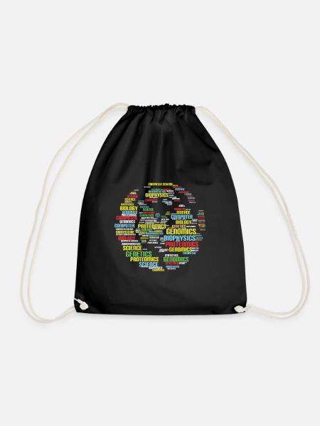 Funny Biology Bioinformatics Science | Gift | - Drawstring Bag - black