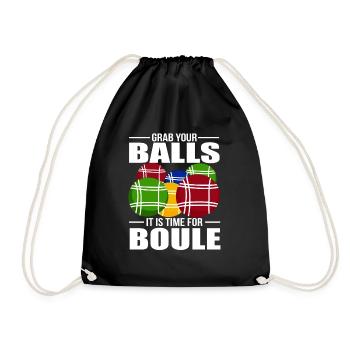 Pétanque - Turnbeutel - Schwarz - Vorne