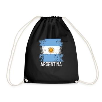 Argentina - Drawstring Bag - black - Front