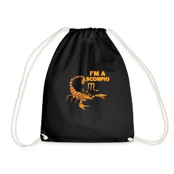 Zodiac Sign - I'm A Scorpio - Party - Turnbeutel - Schwarz - Vorne