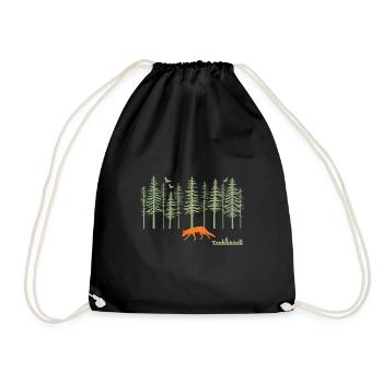 Woodiefox in the Wood - Turnbeutel - Schwarz - Vorne