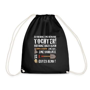 OUI J’AI UNE JOLIE FILLE DE DRÔLES DE SORT - Sac de sport léger - noir - Devant