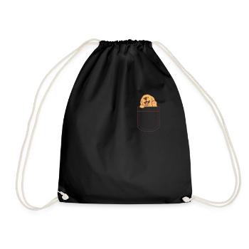 Golden retriever - Drawstring Bag - black - Front