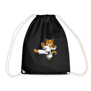 Karaté drôle Kung Fu chats cadeau - Sac de sport léger - noir - Devant