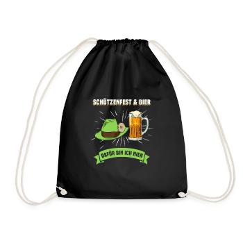Schützenfest - Turnbeutel - Schwarz - Vorne
