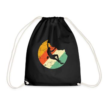 Cool Rock Climbing Shirt Mountain Climbing Grimpeur - Sac de sport léger - noir - Devant