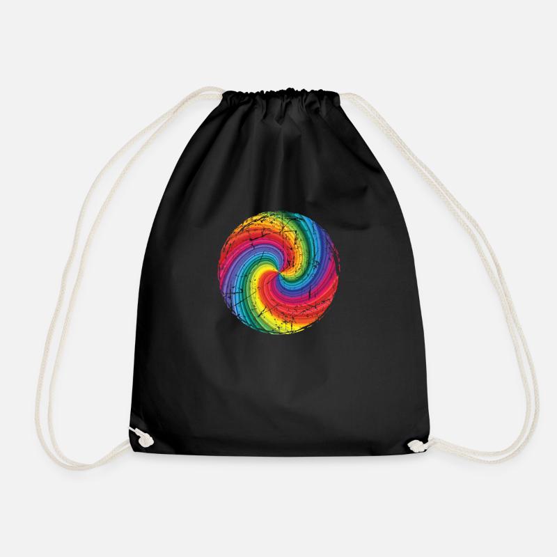 Regenbogen - Turnbeutel - Schwarz