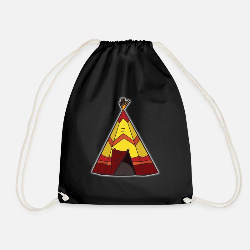 TEEPEE Indianer Zelt - Turnbeutel - Schwarz