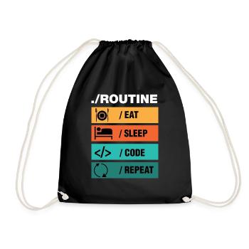 Eat Sleep Code Repeat Programmeur - Sac de sport léger - noir - Devant