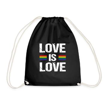 Liebe ist Liebe - Turnbeutel - Schwarz - Vorne