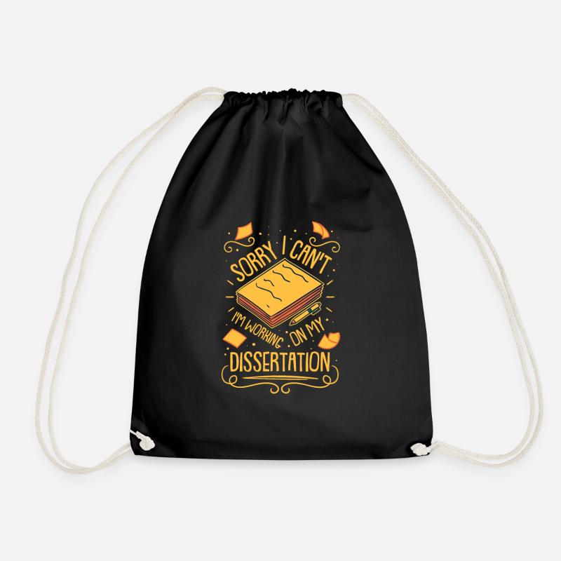 Dissertation Doktorarbeit Thesis Geschenk - Turnbeutel - Schwarz