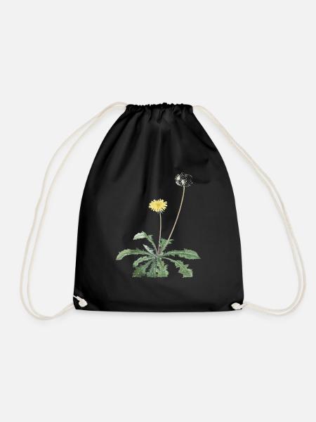 Dandelion = dandelion - Drawstring Bag - black