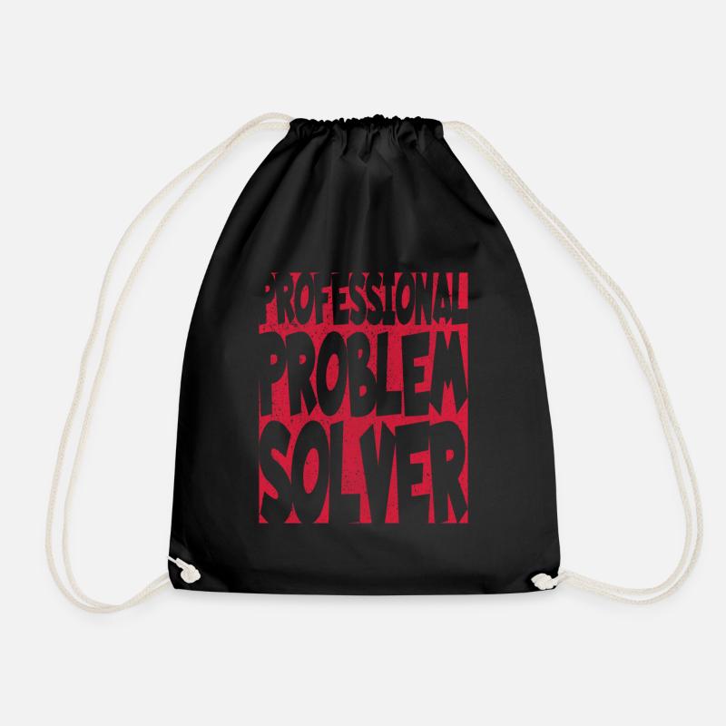 Geek computer nerd - Drawstring Bag - black