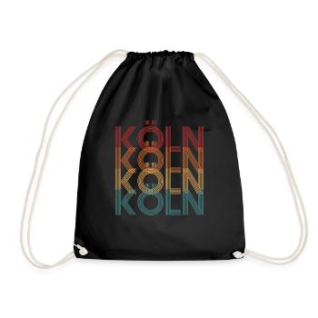 Köln - Turnbeutel - Schwarz - Vorne