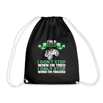 I'm farmer - Drawstring Bag - black - Front