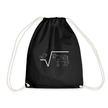 Nth Root From Q Duck Root Cow Funny maths - Sac de sport léger - noir - Devant