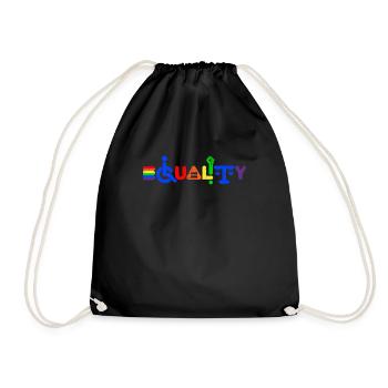 Equality Gay Pride Handicap Feminism Anti Racism R - Turnbeutel - Schwarz - Vorne
