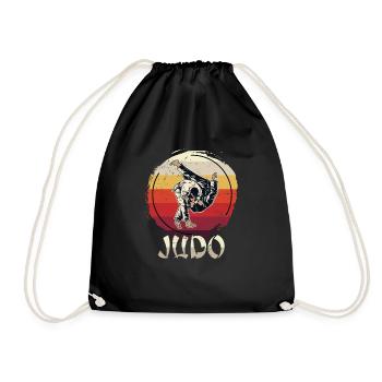 Judo martial arts - Drawstring Bag - black - Front