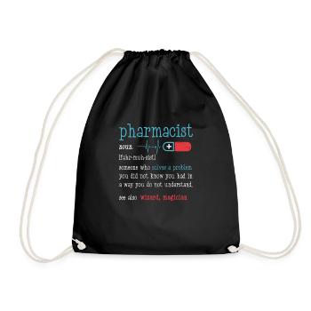 Apotheker Definition Funny Gift Classic Druck - Turnbeutel - Schwarz - Vorne
